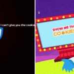 Emoji cat vs Cookie monster template