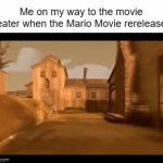 Civilian Heavy moment | Me on my way to the movie theater when the Mario Movie rereleases. | image tagged in gifs,funny,memes,mario,mario movie,tf2 | made w/ Imgflip video-to-gif maker