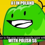 Dark humor is the way some people cope with tragedy | A1 IN POLAND; WITH POLISH S6 | image tagged in dark humor is the way some people cope with tragedy,road,funny memes,fun,funny | made w/ Imgflip meme maker
