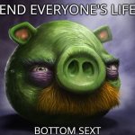 Realistic angry birds | END EVERYONE'S LIFE; BOTTOM SEXT | image tagged in realistic angry birds,angry birds,memes,shitpost | made w/ Imgflip meme maker