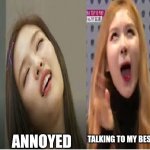 Slay | TALKING TO MY BESTIE; ANNOYED; DIRTY THOUGHTS; ME AND MY FRIEND WHEN WE LOOK AT EACH OTHER | image tagged in pink venom | made w/ Imgflip meme maker