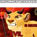 Meme | FILM THEORY COMING UP WITH NEW VIDEO IDEAS: | image tagged in kion is secretly evil | made w/ Imgflip meme maker