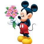 Micheal (Mickey) J. Mouse With Flowers