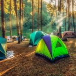 Camping in tents