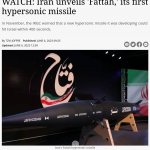 Iran hypersonic missile