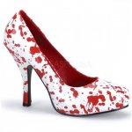 White Shoe with Blood Drops