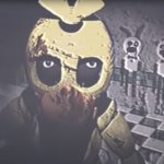 Withered Chica staring