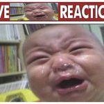 Live funny crying baby reaction