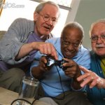 old men playing video games