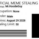 Just wanted to put this out there.  My meme stealing license | Mr.HoodieGuy; None; Male; August 29 2028; 50 | image tagged in 2021 meme stealing licence edited | made w/ Imgflip meme maker