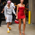 Underdressed Justin Bieber with 'overdressed' wife