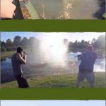 Shooting at water template