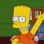 Bart hand raised (Simpsons)