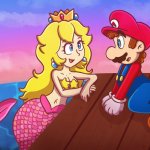 mario meets mermaid peach