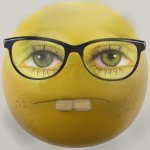 Realistic Nerd Emoji template