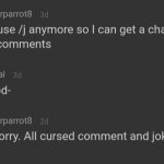 The_Enderparrot8's cursed comment excuse