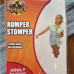 Romper Stomper | ROMPER 
STOMPER; (Toilet paper not included) | image tagged in spirit halloween costume | made w/ Imgflip meme maker