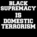 black supremacy is domestic terrorism