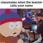 this is why social anxiety exists | classmates when the teacher
calls your name | image tagged in people looking back,memes,funny memes,school,classroom,bad people | made w/ Imgflip meme maker