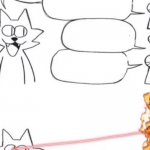 cat laser people meme