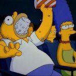 Homer simpson eating popcorn