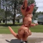 Dinosaur running meme