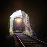 Train in tunnel