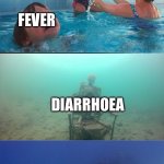 See a meme like this and made my own | DISEASES BE LIKE:; COLD; FEVER; DIARRHOEA; AVIAN FLU; BUBONIC PLAGUE; EBOLA; A GLOBAL PANDEMIC | image tagged in mother ignores her child drowning a skeleton in the pool a shi | made w/ Imgflip meme maker