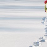 Footprints in the snow