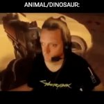 NO the dinosaur | NOAH WHEN REALIZED HE FORGOT THE PREHISTORIC ANIMALS/CAMBRIAN ANIMAL/DINOSAUR: | image tagged in gifs,bible,dinosaur | made w/ Imgflip video-to-gif maker