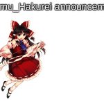 Reimu_Hakurei announcement meme