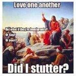 Jesus says to love one another