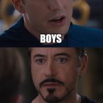 Can anyone relate to this? | 1st grade recess be like:; BOYS; GIRLS | image tagged in memes,marvel civil war | made w/ Imgflip meme maker
