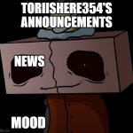 toriishere354 announcements