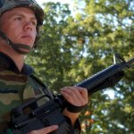 Eroican Soldier Welding an Colt M16A2 meme