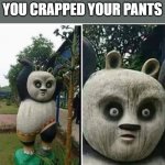 oh f | WHEN YOU RELIZE THAT YOU CRAPPED YOUR PANTS | image tagged in kung fu oh no | made w/ Imgflip meme maker