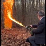 Justin Peters flame thrower