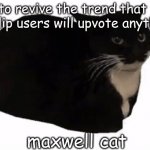 bet | to revive the trend that imgflip users will upvote anything; maxwell cat | image tagged in maxwell the cat | made w/ Imgflip meme maker