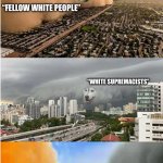 The truth | “FELLOW WHITE PEOPLE”; “WHITE SUPREMACISTS”; ACTUAL WHITE PEOPLE | image tagged in doge sandstorms sully-mike,racism | made w/ Imgflip meme maker