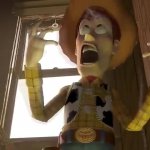 Woody screaming in pain GIF Template