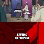 Naruto Handshake Meme Template | JACKIE CHAN'S STUNT DOUBLE; TOM CRUISES STUNT DOUBLE; SERVING NO PURPOSE | image tagged in naruto handshake meme template | made w/ Imgflip meme maker