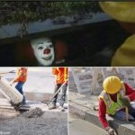 Pennywise sewer concrete template