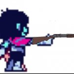 kris with a shotgun