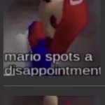 mario spots a dissapointment GIF Template