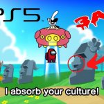 Wario PS5 startup | image tagged in i absorb your culture,ps5 | made w/ Imgflip meme maker