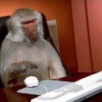 Ape Monkey on computer  JPP GIF Template