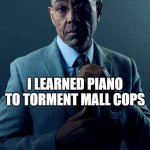 I don't often play the piano, but when I do... | YOU LEARNED PIANO TO GET FAMOUS; I LEARNED PIANO TO TORMENT MALL COPS; WE ARE NOT THE SAME | image tagged in we are not the same | made w/ Imgflip meme maker