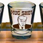 Trump mug shot glasses