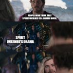 One of my few problems with Spirit Untamed. | PEOPLE WHO THINK THAT SPIRIT UNTAMED IS A DRAMA MOVIE. SPIRIT UNTAMED'S DRAMA; "HENDRICKS" WHO TURNS THE MOVIE INTO A GOOFY PAWPATROL CLONE. | image tagged in thor love and thunder,universal studios,villains,drama | made w/ Imgflip meme maker
