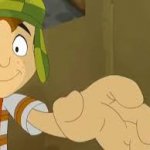 El chavo reaching his hand